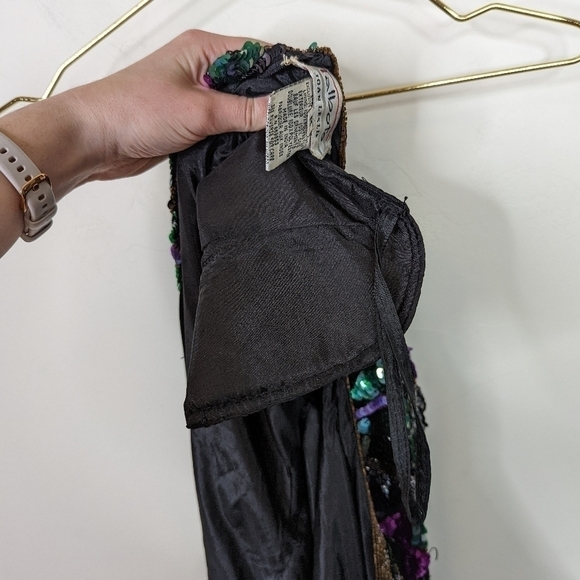 Vintage Talbot's Silk Sequin 80s Long Sleeve Blouse Sweater - Picture 10 of 10